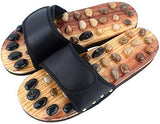 Dhruheer Multicolored Durable Acupressure Wooden Natural Stone Massage Slippers || Leg Foot Massager Slipper For Men & Women (Fr
