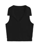 Toplot Women'S V-Neck Solid Textured Tank Top (Collar-Tank-Top-5193-Black-Xs),Black,,B0DF1RQM6G