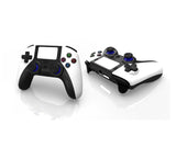 megacom Wireless Bluetooth Controller for P4/PC - Gamepad with 2 Remap Keys, Dual Vibration, Rechargeable Battery, 3.5mm Audio J