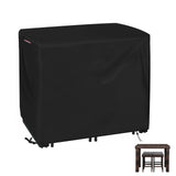 Loenel Outdoor Bar Height Table and Chair Cover, Heavy Duty Waterproof Patio Bar Set Cover for Rectangular 48 Long Bar Height Di