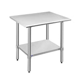 ROCKPOINT Stainless Steel Table for Prep & Work 24x36 Inches, NSF Metal Commercial Kitchen Heavy Duty Table with Adjustable Unde