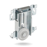 Easy Fix Hardware Steel-Framed Mirror Bottom Closet Door Roller Assembly Convex 1-7/16 Wheels | Roller Replacement for Closet Mi