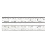 Starrett Spring Tempered Steel Rules with Satin Chrome Finish, Quick Reading and Inch Graduation - 6 Length, 7R Graduation Type,
