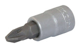Teng Tools PZ2 1/4 Inch Drive Pozidriv Pozi PZ Chrome Vanadium Socket | Mechanic Tool | Hand Tool - M141602-C