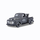 Maisto 1:24 Scale 1948 Ford F1 Pickup and Harley Davidson 1942 WLA Flathead Diecast Vehicles
