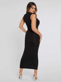 Kotty Women'S Bodycon Solid Dress(Black,Xl)