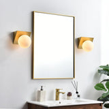 Living District Jillian 1-Light Iron & Glass Bath Sconce In Black/Frosted White