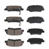 ECCPP D1595-8810 D1544-8428 Front & Rear Semi Metallic Disc Brake Pad Set Fit For Hyundai Elantra 2011-2016,For Hyundai Elantra 