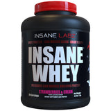 Insane Labz Insane Whey,100% Muscle Building Whey Protein, Post Workout, BCAA Amino Profile, Mass Gainer, Meal Replacement, 5lbs
