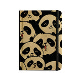 Mooch Seeking Panda Cover 120 Gsm Paper Diary | Brown Paper (Khaki) & Coffee Scented | Handcrafted Diary With Elastic Closure | 