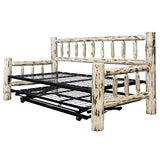 Montana Woodworks Collection Day Bed With Pop Up Trundle, Clear Lacquer Finish