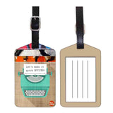 Nutcase Designer Luggage Travel Baggage Tags Single Tag With Name Card Inside Tpyewriter