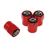 Hisport Hex 016 Red 4pcs Universal Car Tire Valve Stem Caps Air Cover Fit Mazda Accessories