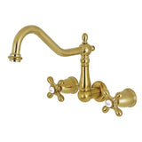 Kingston Brass Ks1027Ax Wall Mount Tub Filler, Brushed Brass