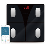 NUTRI FIT Scale for Body Weight and Fat Percentage, Digital Bathroom Smart Bluetooth Scale LED Display, 15 Body Composition Anal