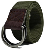 Sunshopping MenS Nylon Woven Fabric Belt, Hole Free,Ring Buckle (Bag8Bl) (Free Size, Green)