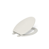 KOHLER K-4774-47 Brevia Elongated Toilet Seat with Quick-Release Hinges And Quick-Attach Hardware For Easy Clean, Almond