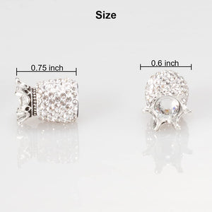 Roson Valve Stem Caps, 4 Pack Handmade Crown Bling Crystal Rhinestone Car Wheel Tire Valve, Attractive Dustproof Car Accessories