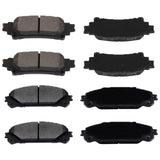 AUTOMUTO 8PCS Front & Rear Ceramic Disc Brake Pads Set D1391 D1324 For Lexus RX350 2010-2015,For Toyota For Highlander 2014-2019