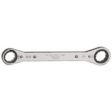 Klein Tools 68206 Ratcheting Box Wrench, Made in USA, 13/16Inch x 7/8Inch with Reverse Ratcheting and Chrome Plated Finish
