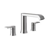 Moen T908 Genta LX TwoHandle Deck Mounted Modern Roman Tub Faucet, Valve Required, Chrome