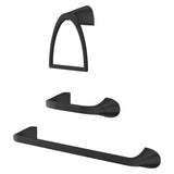 Pfister Karci 3-Piece Bathroom Hardware Set with Towel Bar, Towel Ring, and Toilet Paper Holder, Wall-Mounted, Matte Black Finis