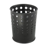 Safco 9740Bl Bubble Wastebasket Round Steel 6Gal Black
