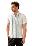 Toplot Men'S Causal Shirt With Short Sleeve & Geometric Print (Mens-Geo-Shirt-5096-Black-M),White,,B0BYVYGMCR