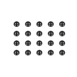 HARFINGTON 20pcs Beads 5mm Stainless Steel 1.5mm Hole Dia Bead for DIY Crafts, Black