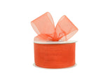 Ribbon Bazaar Plain Sheer Organza 5/8 Tropical Orange 25yd 100% Nylon Ribbon