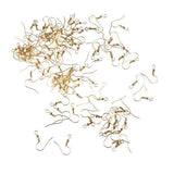 ATORSE 3x100 Pieces Earring Fish Hooks Ear Wires DIY Earring Findings Gold