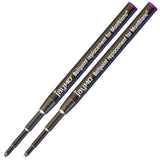 Jaymo Replacement for Montblanc 116218 Measures 3.875 in / 98 mm Long Ballpoint Pen Refill 2 Purple
