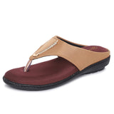 Ortho Joy Fancy Doctor Slippers | Stylish Chappal For Women | Comfortable Flat Sandals For Women Stylish,Beige,3,B09VT8T2KQ