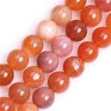 GEM-Inside 12mm Natural Orange Botswana Agate Stone Gemstone Semi Precious Round Spacer Beads for Jewelry Making 15