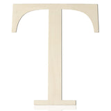 Large Wooden Letters 12 Inch Paintable Wood Letter T for Wall Decor, 1/5 Inch Thick Wooden Alphabet Letters Cutouts for DIY Craf