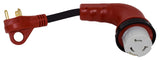 Mighty Cord A10-3050D90VP 30am-50Af 90 Degree LED Detachable Adapter Cord, 12  , Red,1 Pack