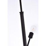 Elegant Lighting Living District Axel 10-Light Mid-Century Metal Pendant In Black
