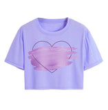 Toplot Heart Printed Round Neck Crop Top For Women (Big-Heart-Top-5201-Purple-L),Purple,,B0DCTJTTFC