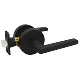 Nuk3y Thor Series Lever Door Handle Slim Round Modern Contemporary Lever Set (Passage, Matte Black)