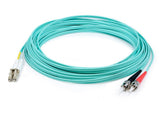 Addon 3M St To Lc Aqua Om3 Duplex Ofnr (RiserRated) Fiber Patch Cable