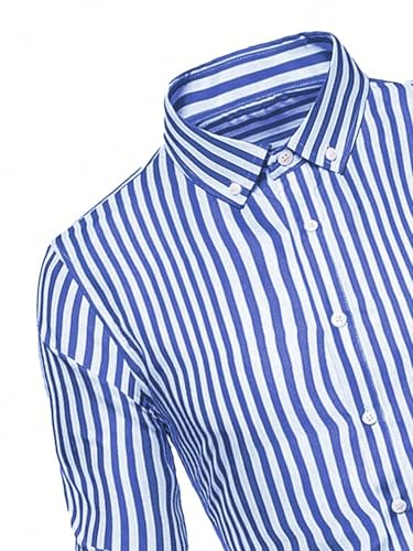 Toplot Shirt For Men || Mens Casual Shirts || Full Sleeve || Regular Fit || Striped (Strip-Shirt-5219-Sky Blue-S),Sky Blue,,B0DQPMLV9K