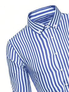 Toplot Shirt For Men || Mens Casual Shirts || Full Sleeve || Regular Fit || Striped (Strip-Shirt-5219-Sky Blue-S),Sky Blue,,B0DQPMLV9K