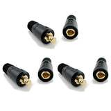 WeldingCity 3pk DinseType TwistLock Insulated Connector Pair (Male/Female) for Welding Cable AWG #6#3 (1625mm) | Pack of 3 