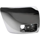 For Chevy Silverado 1500 2012 2013 Bumper End Passenger Side | Front | w/Fog Light Hole | Hybrid | Chrome | Plastic | Replacemen