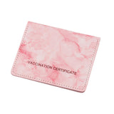 Merishopp 5Xvaccination Card Protector Slim Leather Wallet For Documents Pink| Trendy | Comfortable | Fashionable | Soft Fabric