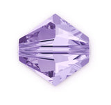 200pcs Genuine Preciosa 3mm (0.12 Inch) Small Faceted Bicone Crystal Beads Violet Compatible with Swarovski Elements Crystals Je