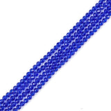 Adabele 575pcs Natural Sapphire Blue Jade Healing Gemstone 3mm (0.12 Inch) Small Tiny Faceted Round Loose Beads Gem Stone Spacer