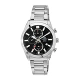 Casio Edifice Efb-710D-1Avudf Black Analog Dial Silver Stainless Steel Band Men'S Watch Chronograph Sapphire Glass Ed580