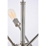 Elegant Lighting Living District Axel 6-Light Metal Pendant In Polished Nickel