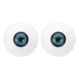 PATIKIL 30mm Doll Eyes,1 Pair Realistic Acrylic Eyes Plastic Half Eyeballs for Dolls Masks Halloween Props Art Craft, Dark Blue